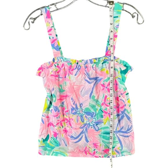 Lilly Pulitzer Jia Tank Top XS Pink It was All A Dream Floral Preppy Resort - Picture 8 of 14